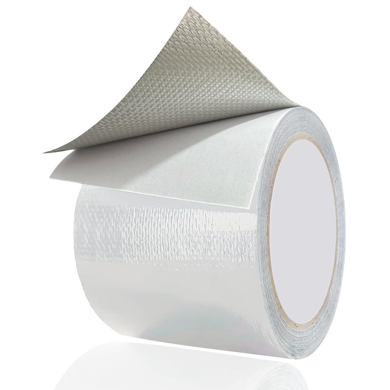 MCOTOP WaterproofRepair Tape for Fabric, 3.1IN x24.6FT, Heavy Duty Outdoor Repair Tape, for RV Roof, Tarp, Tent, Sail and Boat Cover Outdoor Repair Patch, Multipurpose Awning Repair Tape (White) - Image 1